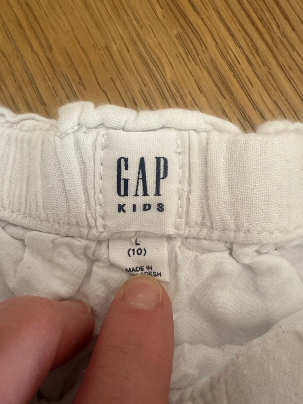 GAP girls white cotton gauze shorts